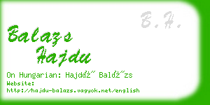 balazs hajdu business card